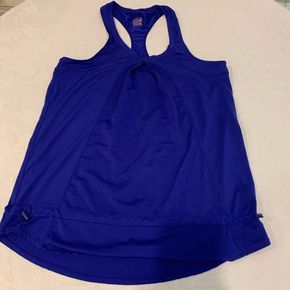 Weatherproof 32* Be Cool Blue Workout Tank Medium